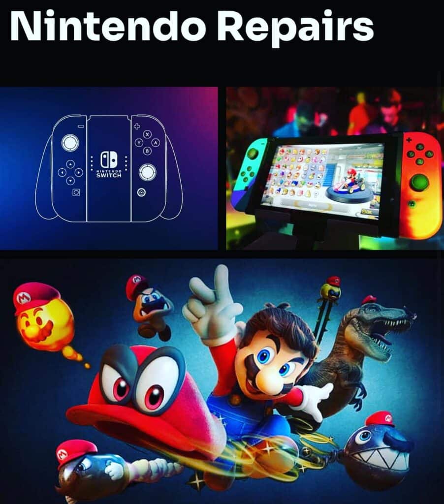 Nintendo Switch repair. Charge Port. Battery, No power. Repairs in Bracknell, Crowthorne, Ascot, Windsor, Sunninghill, Virginia Water, Sandhurst, Wokingham Techfix Repairs UK PC Computer Repairs Bracknell